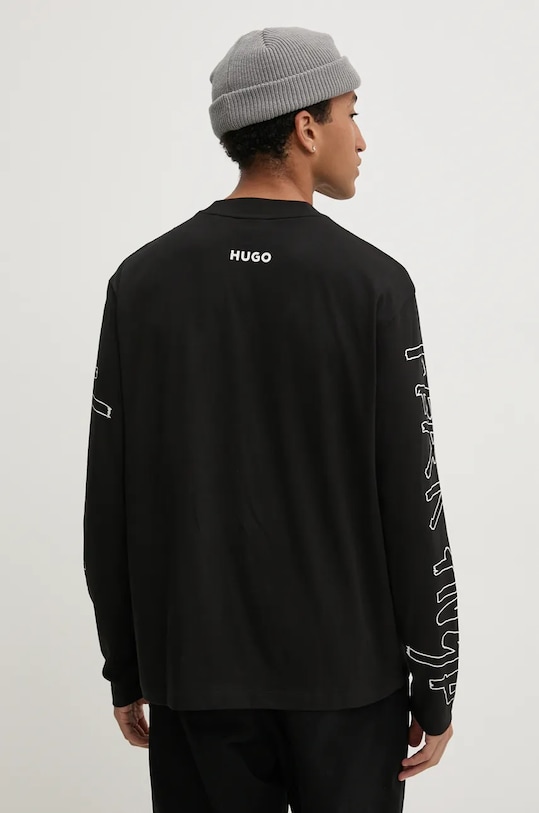 Odzież HUGO longsleeve bawełniany 50527799 czarny