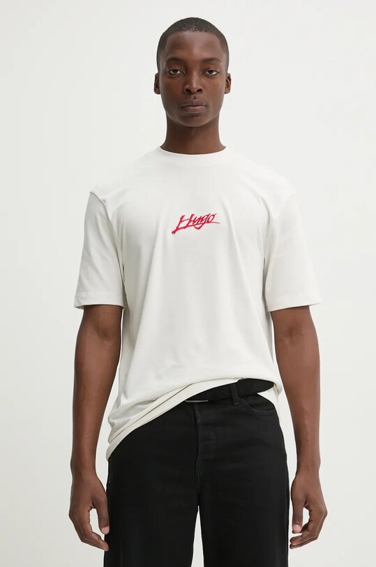 HUGO tricou din bumbac bej 50527926
