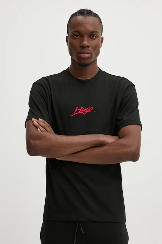 Odzież HUGO t-shirt bawełniany 50527926 czarny