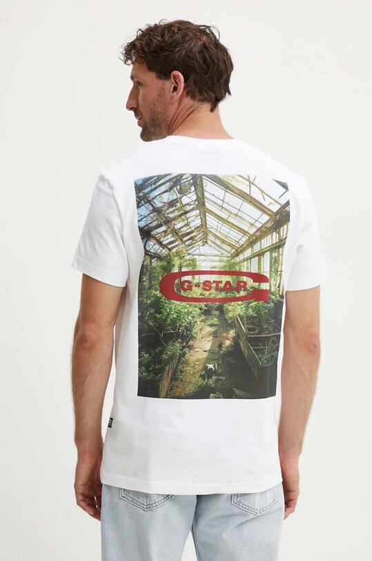 G-Star tricou din bumbac alb D25093.C784