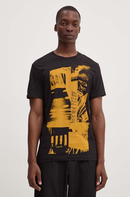 G-Star t-shirt in cotone sovrastampa nero D25532.336