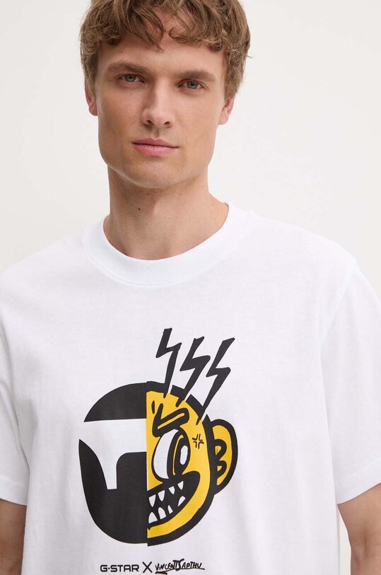 G-Star tricou din bumbac alb D25701.C336