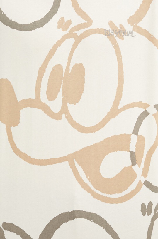 Хлопковая футболка Desigual BEAU-MICKEY x Disney 24WMTK31 бежевый