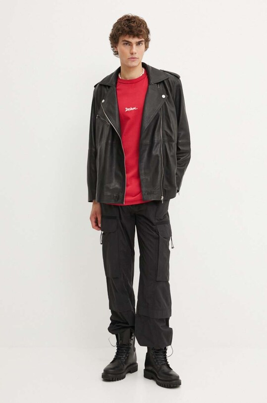 Бавовняна футболка Desigual CALIFORNIA 24WMTK38 червоний AW24