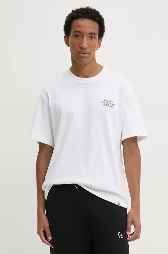 Одежда Хлопковая футболка Dickies INDUSTRIAL DK0A863B белый