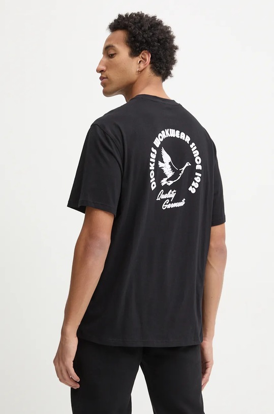 Bavlněné tričko Dickies GOOSE kulatý černá DK0A863G
