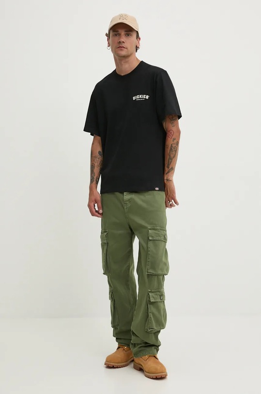 Pamučna majica Dickies BUILDER DK0A85SY crna AW24