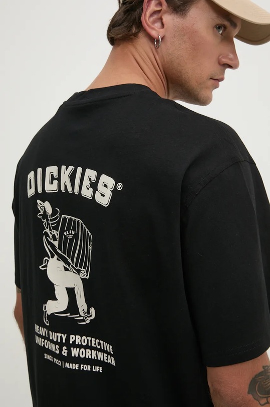 Bavlněné tričko Dickies BUILDER černá DK0A85SY