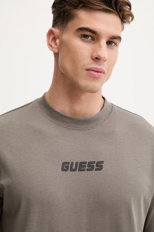 Guess t-shirt bawełniany DALIM beżowy Z4BI00.KCE21