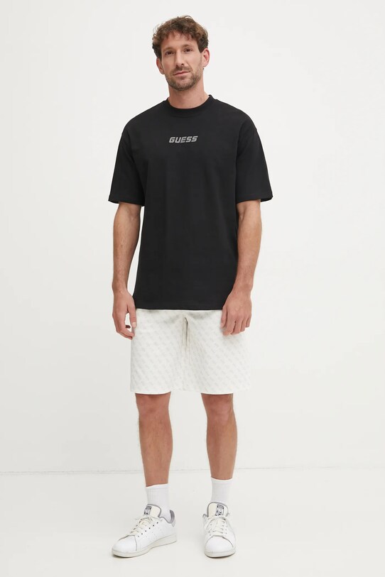 Guess t-shirt bawełniany DALIM Z4BI00.KCE21 czarny AW24