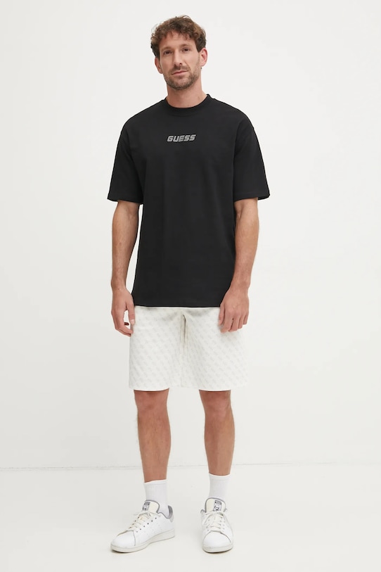 Памучна тениска Guess DALIM Z4BI00.KCE21 черен AW24