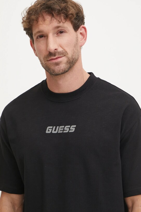 Guess t-shirt bawełniany DALIM czarny Z4BI00.KCE21