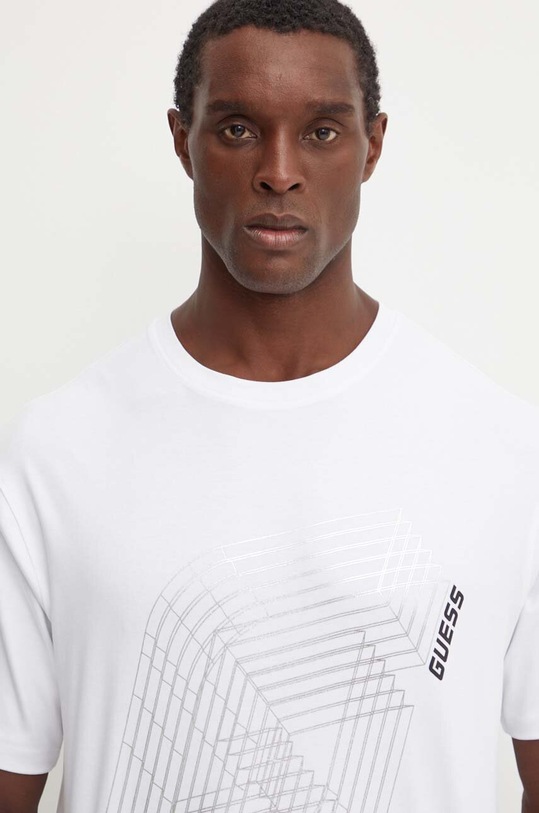 Guess t-shirt bawełniany CAPH biały Z4BI15.KCE60