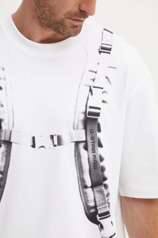 G-Star t-shirt bawełniany D25077.C784 biały