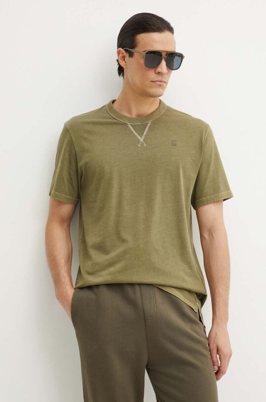G-Star tricou din bumbac uni verde D24449.2653
