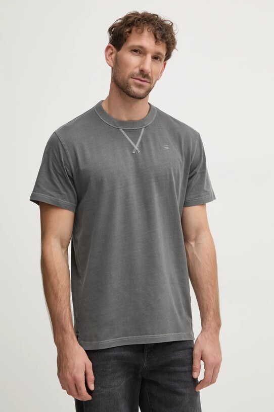 G-Star tricou din bumbac uni gri D24449.2653