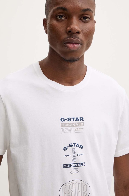 G-Star t-shirt bawełniany biały D25083.C506