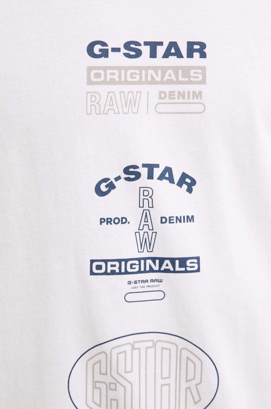 G-Star t-shirt bawełniany D25083.C506 biały