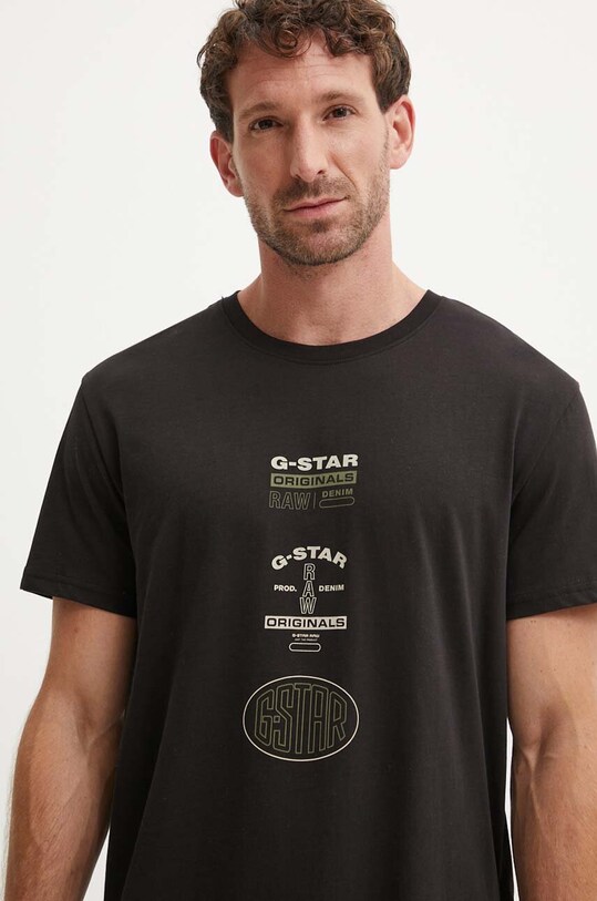 G-Star t-shirt bawełniany czarny D25083.C506