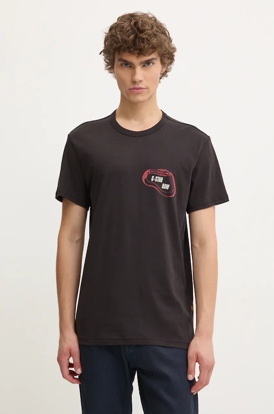 G-Star t-shirt nadruk czarny D25085.C506