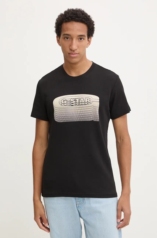 G-Star tricou print negru D25092.C812