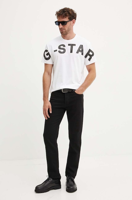 G-Star t-shirt bawełniany D25533.C336 biały AW24