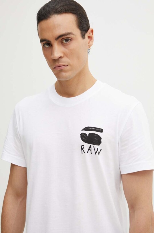 Bavlnené tričko G-Star Raw biela D25700.336