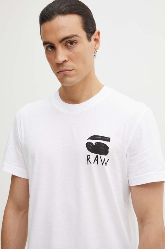 G-Star tricou din bumbac alb D25700.336