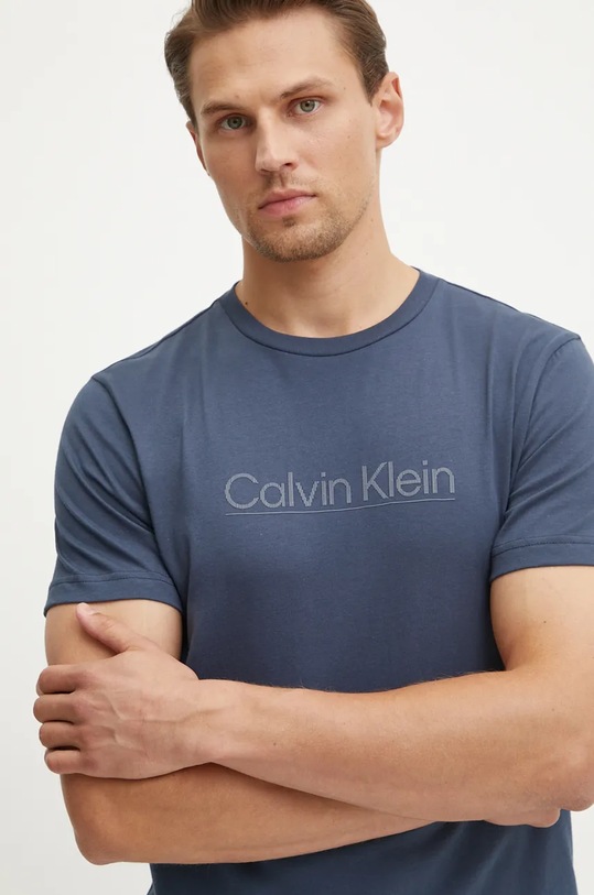 Бавовняна футболка Calvin Klein K10K113587 темно-синій AW24