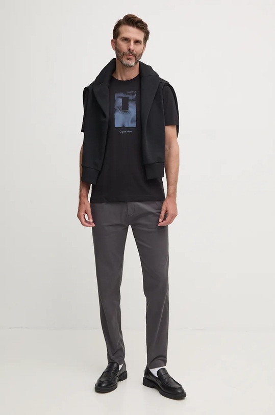 Bavlněné tričko Calvin Klein K10K113588 černá AW24