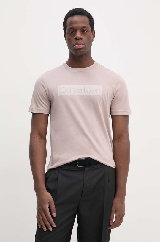 Bavlněné tričko Calvin Klein růžová K10K113590