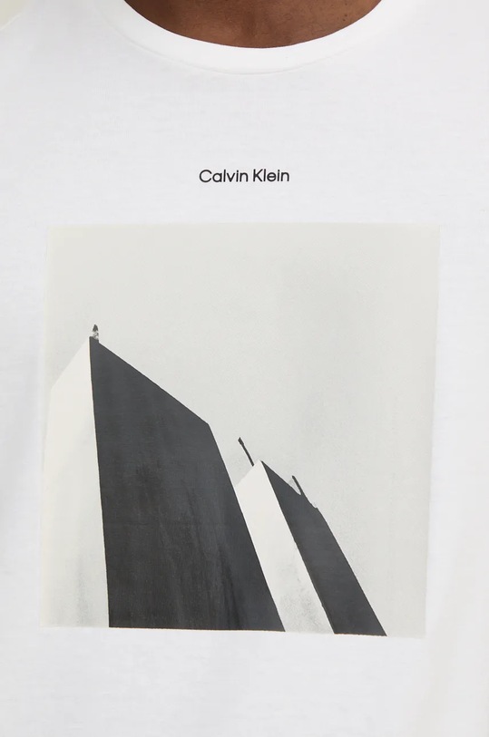 Bavlněné tričko Calvin Klein K10K113597 bílá