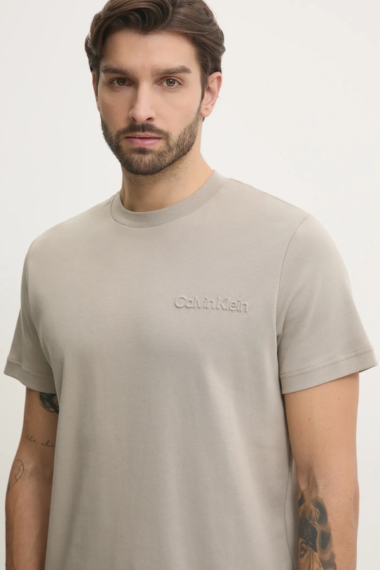 Pamučna majica Calvin Klein bež K10K113737