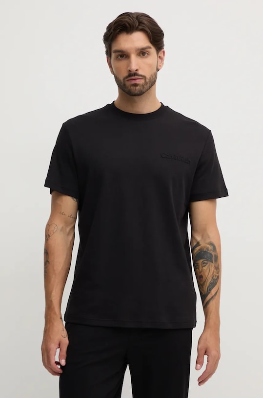 Calvin Klein tricou din bumbac imprimeu negru K10K113737