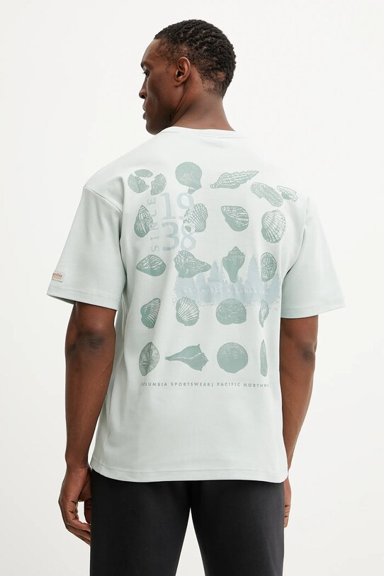 Columbia t-shirt CSC Heritage turkusowy 2090871