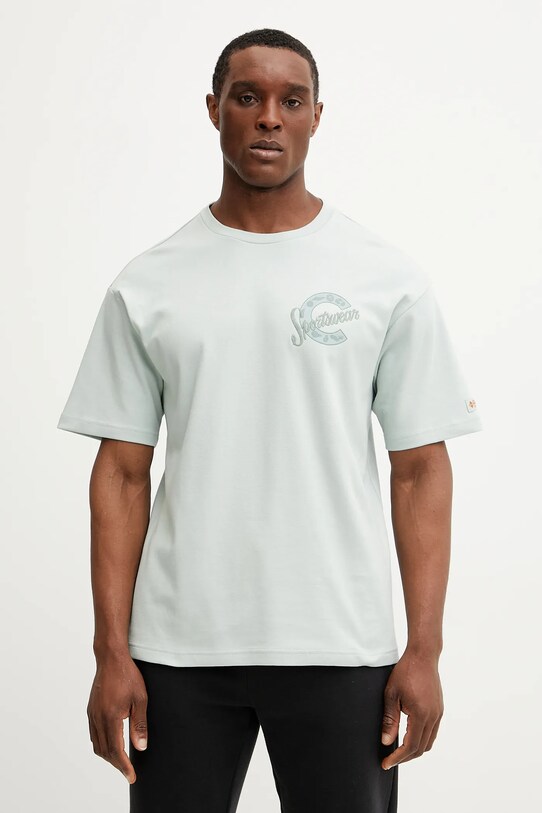 Odzież Columbia t-shirt CSC Heritage 2090871 turkusowy