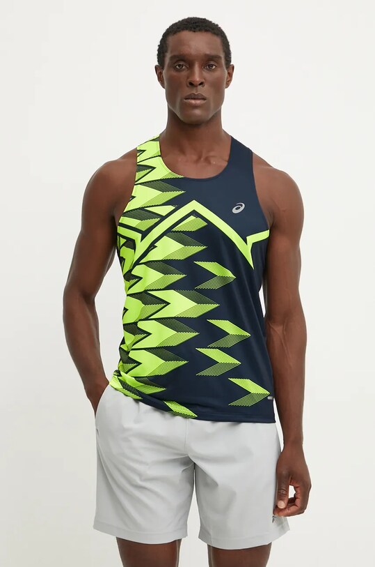 Asics tricou de alergare Light Graphic cu modele bleumarin 2011D123.400