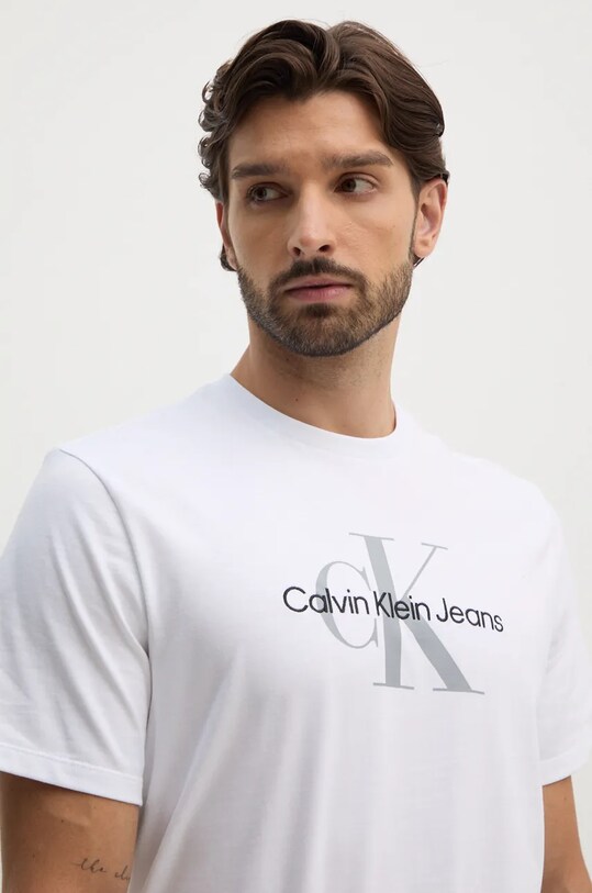 Хлопковая футболка Calvin Klein Jeans белый 00040EM289