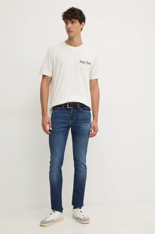 Бавовняна футболка Calvin Klein Jeans J30J326862 бежевий AW24