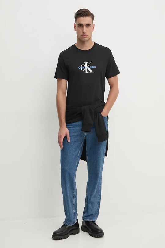 Calvin Klein Jeans t-shirt bawełniany J30J326863 czarny AW24