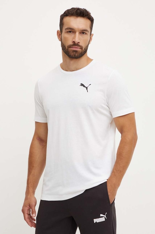 Puma tricou print alb 586726
