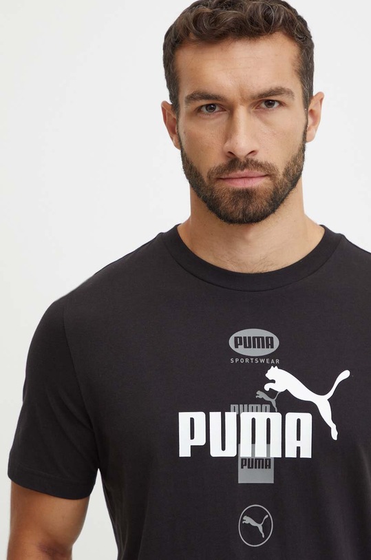 Puma tricou din bumbac negru 681738