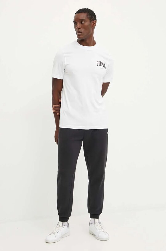 Puma tricou din bumbac 681792 alb AW24