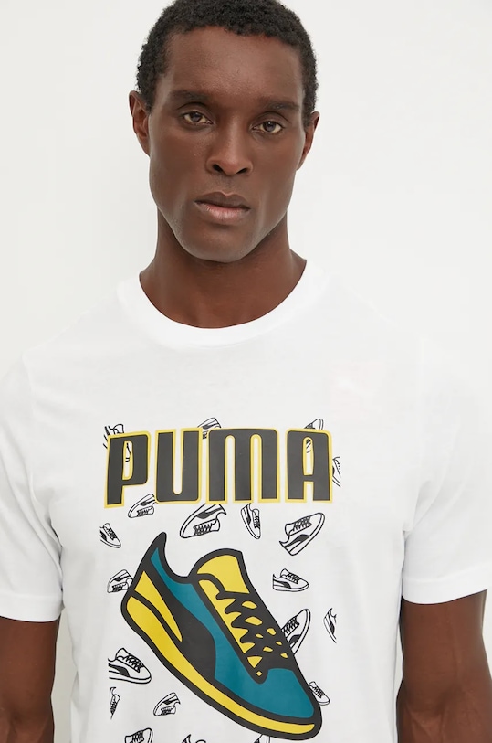 Puma tricou din bumbac alb 683209