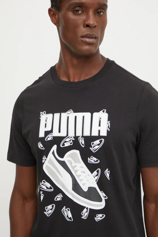 Хлопковая футболка Puma чёрный 683209