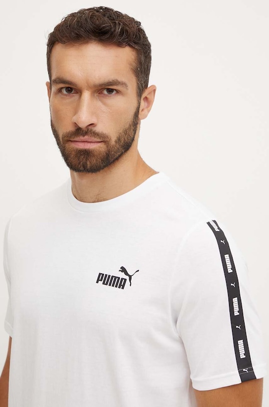 Puma t-shirt in cotone bianco 847382