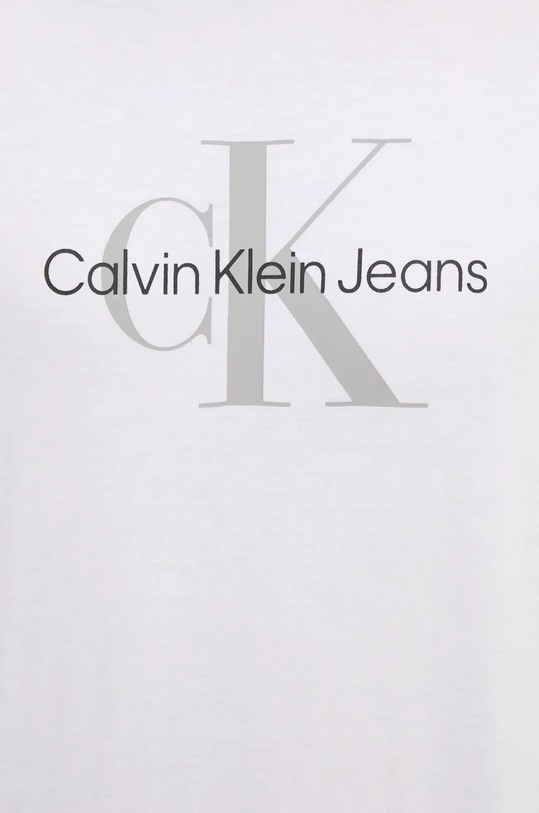 Bavlněné tričko Calvin Klein Jeans bílá 00040EM286