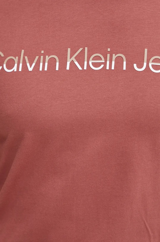 Calvin Klein Jeans t-shirt bawełniany bordowy J30J325676