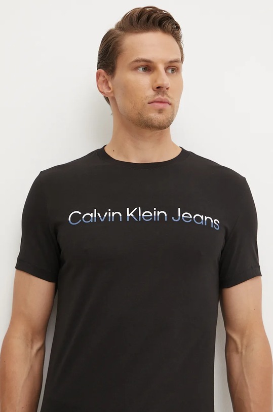 Calvin Klein Jeans t-shirt bawełniany nadruk czarny J30J325676