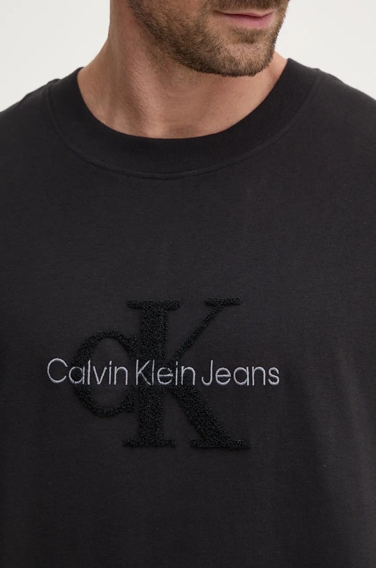 Памучна тениска Calvin Klein Jeans J30J326158 черен
